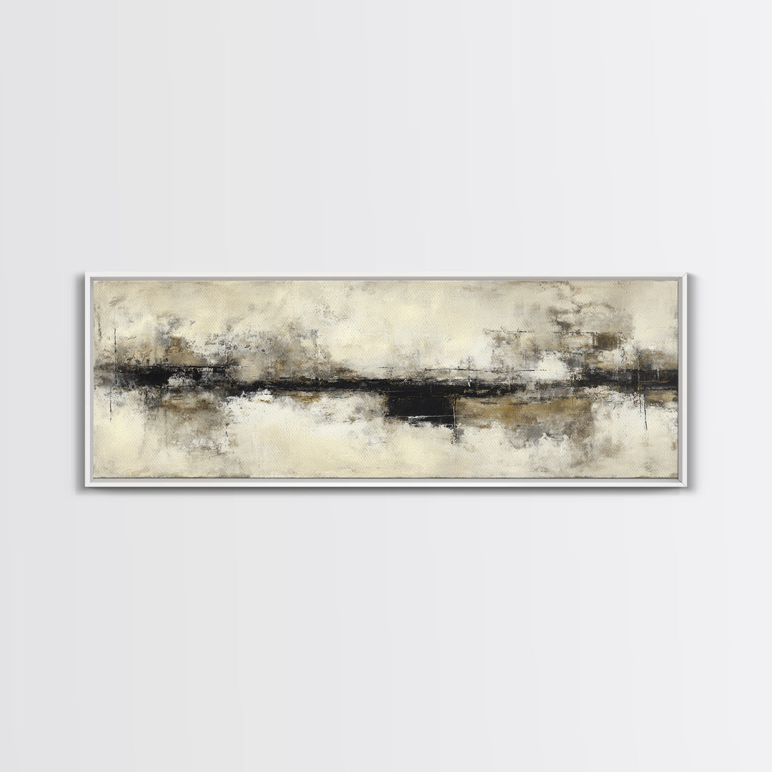Black and White Architectural Study Canvas Print, Wall Art, Textured Painting, Living Room Decor, Fine Art, Wall Hangings, WAL-3x1-48
