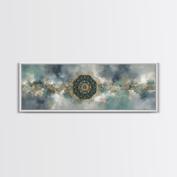 Sacred Geometry Mandala Canvas Print, Wall Art, Living Room Decor, Oil Painting, Minimalist Decor, Contemporary Art, WAL-3x1-61