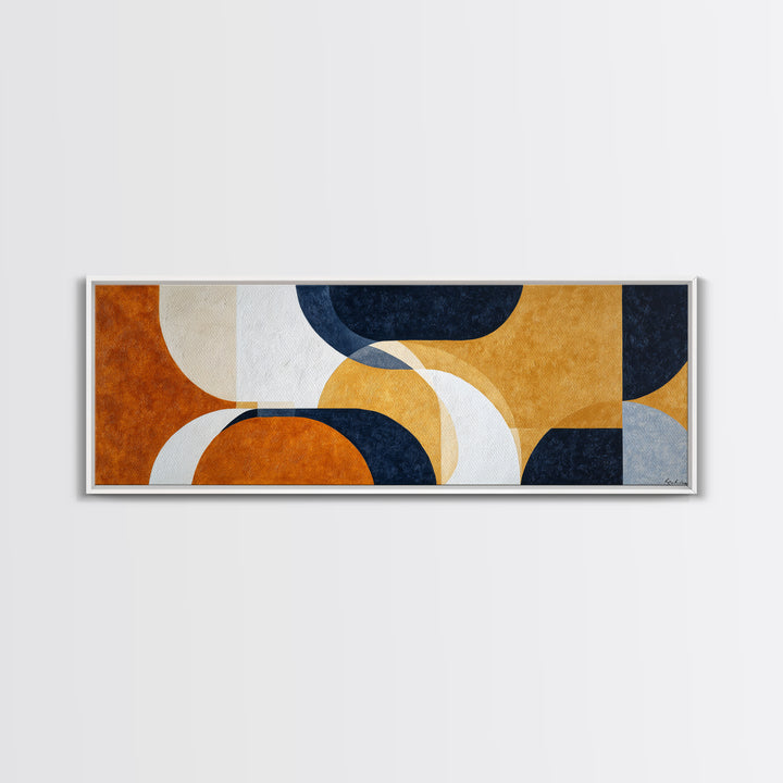 Mid Century Color Block Composition Canvas Print, Wall Art, Art, Living Room Decor, Fine Art, Wall Clock, Large Wall Art, WAL-3x1-76