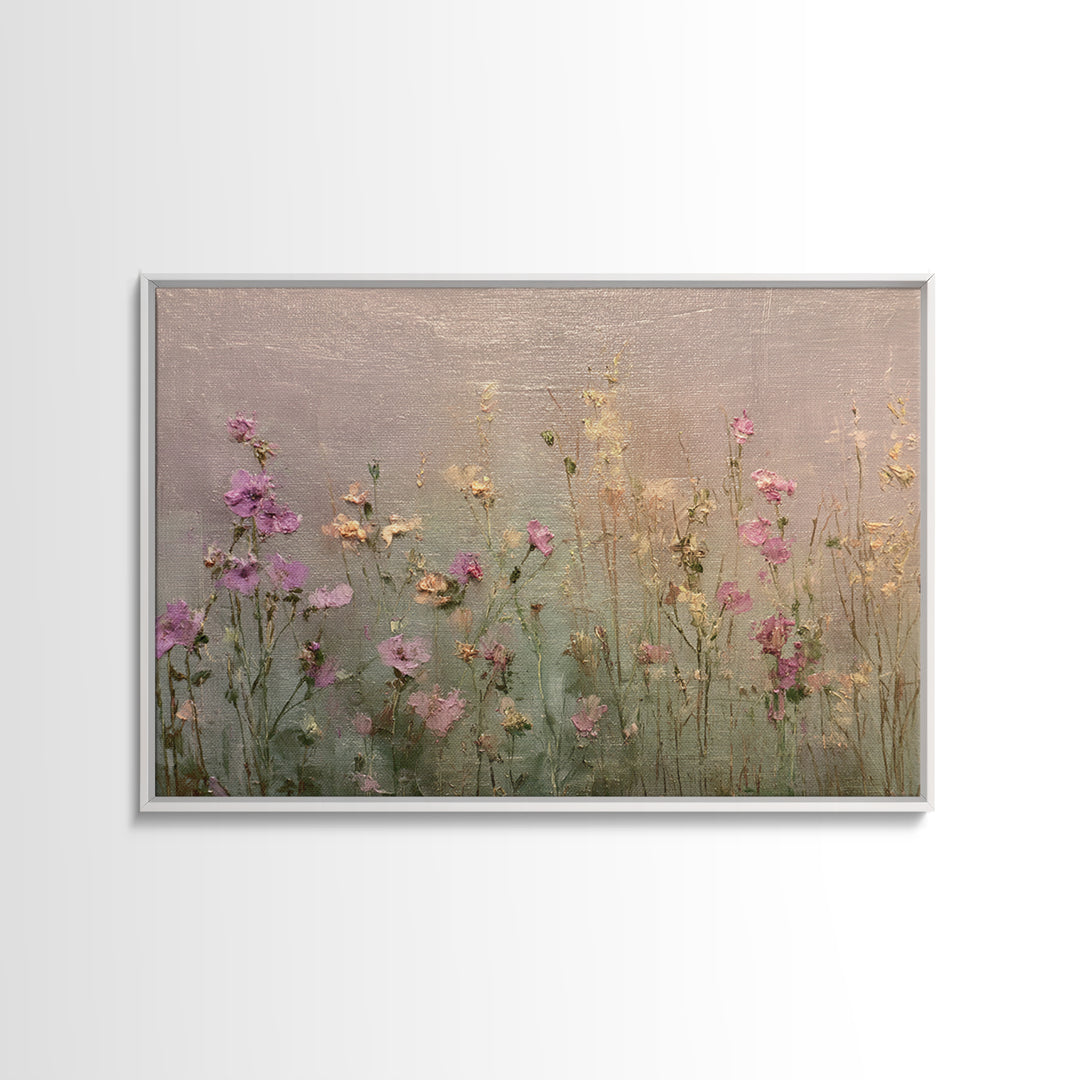 Impressionist Meadow of Wildflowers Canvas Print, Wall Art, Digital Print, Living Room Decor, Fine Art, Luxury Decor, WAL-3x2-21