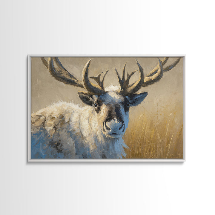 Whimsical Animal Portrait Framed Canvas Print, Wall Art, Gallery Decor, Living Room Decor, Fine Art, Home Decor, WAL-3x2-27
