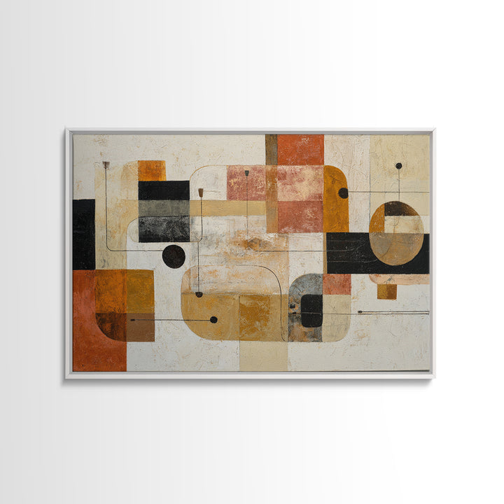 Statement Abstract with Bold Layered Brushwork Canvas Print, Wall Art, Modern Decor, Living Room Decor, Abstract Art, WAL-3x2-29