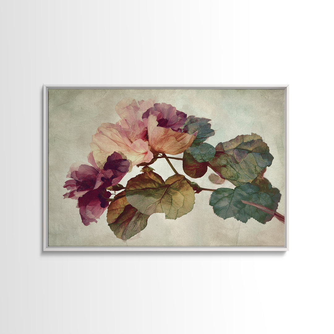 Large Botanical Print Canvas Print, Wall Art, Canvas Wall Art, Living Room Decor, Oil Painting, Statement Artwork, WAL-3x2-30