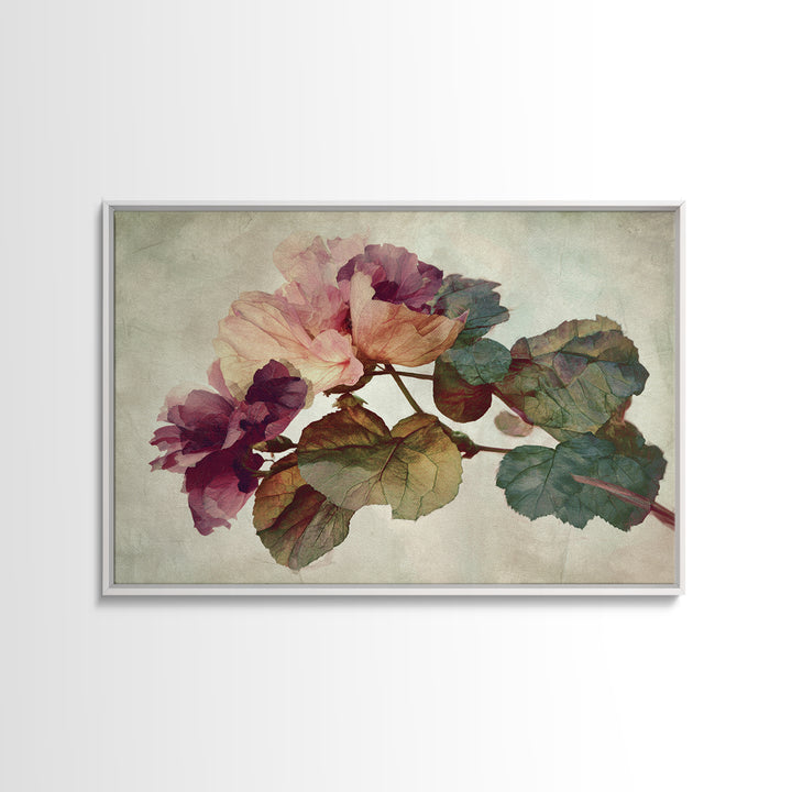 Large Botanical Print Canvas Print, Wall Art, Canvas Wall Art, Living Room Decor, Oil Painting, Statement Artwork, WAL-3x2-30