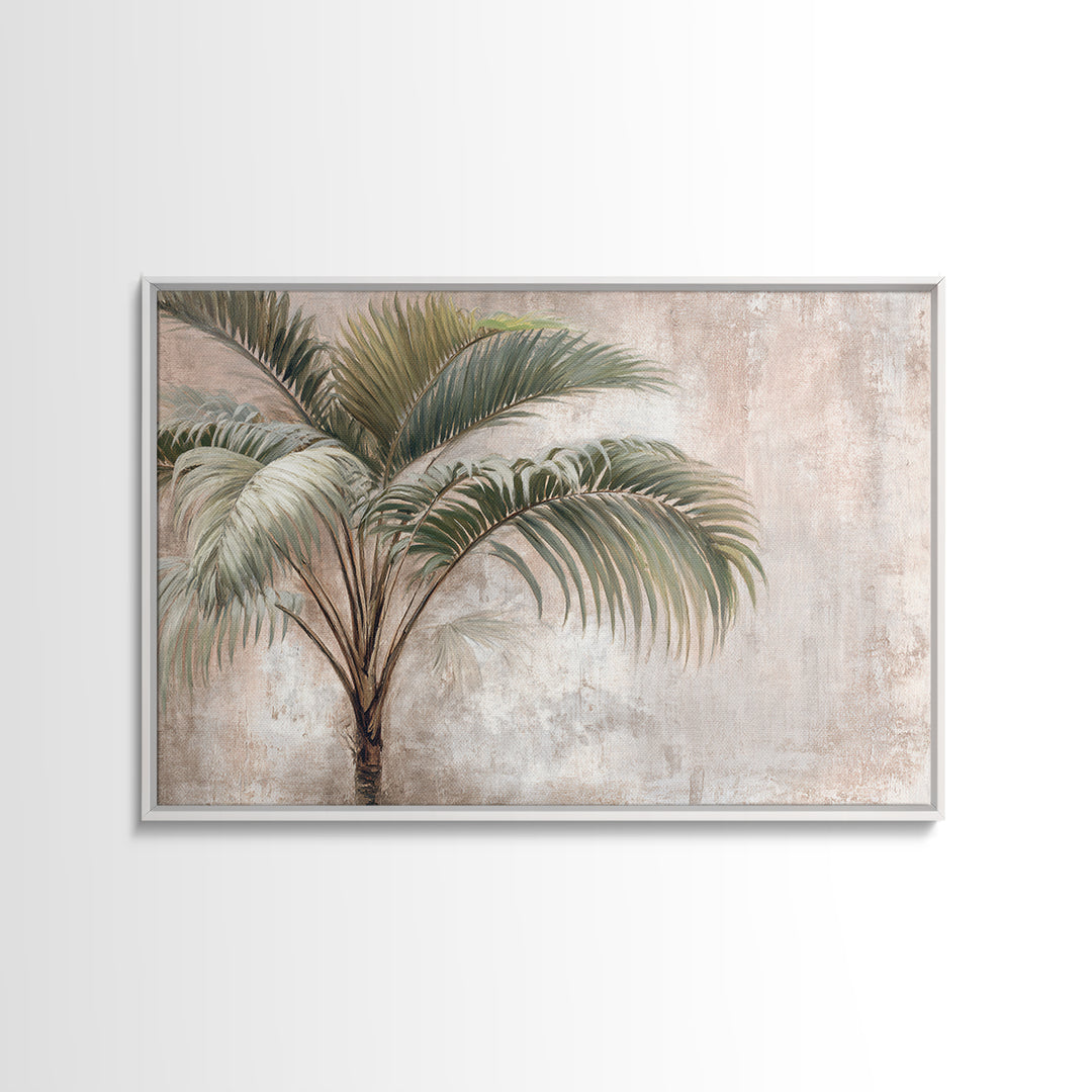 Tropical Palm Leaf Painting Canvas Print, Wall Art, Abstract Wall Art, Living Room Decor, Fine Art, Contemporary Art, WAL-3x2-44