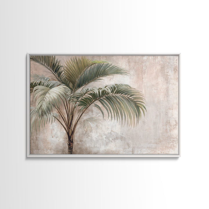 Tropical Palm Leaf Painting Canvas Print, Wall Art, Abstract Wall Art, Living Room Decor, Fine Art, Contemporary Art, WAL-3x2-44