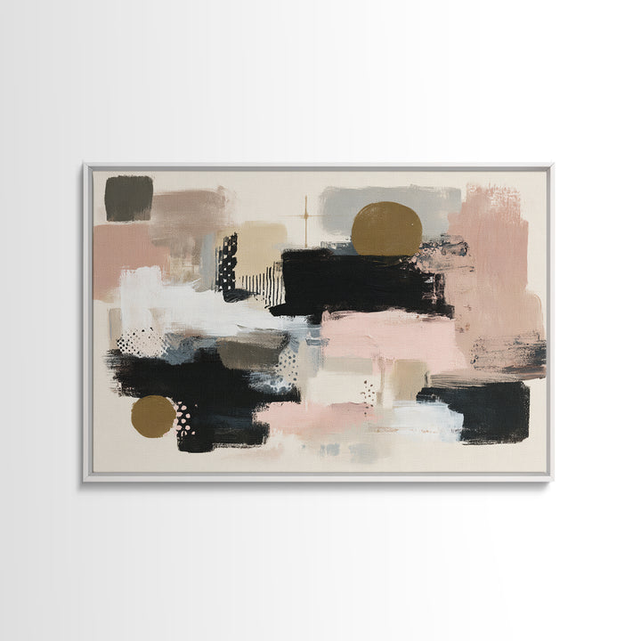 Statement Abstract with Bold Layered Brushwork Canvas Print, Wall Art, Modern Decor, Living Room Decor, Abstract Art, WAL-3x2-53