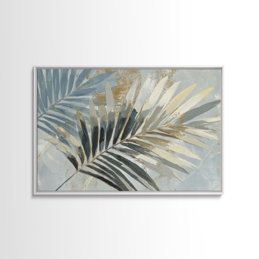 Tropical Palm Leaf Painting Canvas Print, Wall Art, Minimalist Decor, Living Room Decor, Oil Painting, Wall Art Prints, WAL-3x2-68