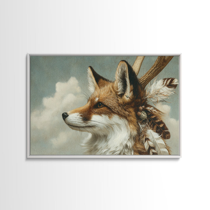 Whimsical Animal Portrait Canvas Print, Wall Art, Painting, Living Room Decor, Oil Painting, Art Deco, Wall Hanging, WAL-3x2-75