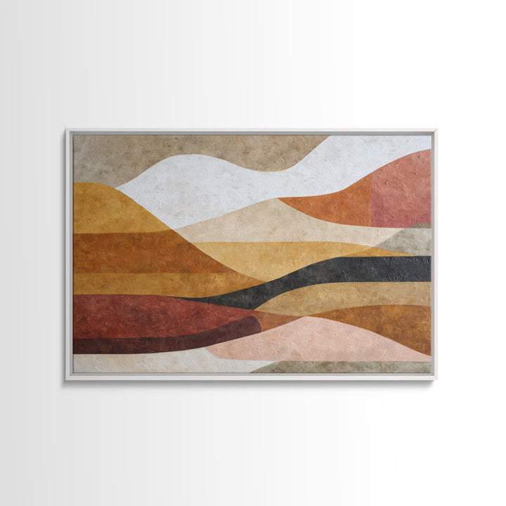 Mid Century Color Block Composition Canvas Print, Wall Art, Art, Living Room Decor, Fine Art, Wall Clock, Large Wall Art, WAL-3x2-88