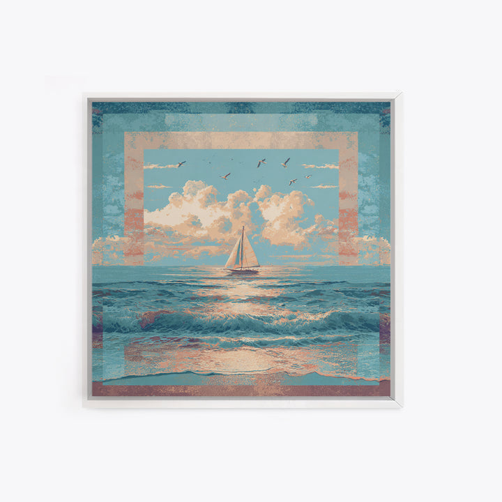 Honeymoon Coastal Sunset Canvas Print, Wedding Art, Wedding Table Number, Living Room Decor, Fine Art, Romance, Gallery Decor, WED-1x1-17