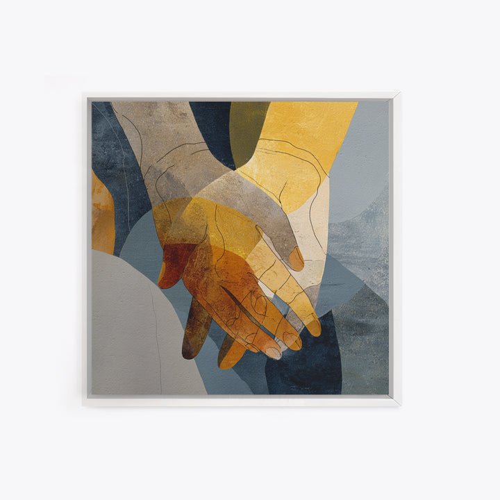 Hands Nearly Touching Framed Canvas Print, Wedding Art, Luxury Decor, Living Room Decor, Fine Art, Romance, Wedding Sign, WED-1x1-88
