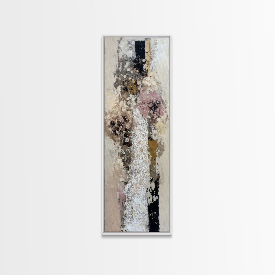 Bridal Veil Texture Abstract Canvas Print, Wedding Art, Living Room Decor, Abstract Art, Romance, Printable Art, WED-1x3-43
