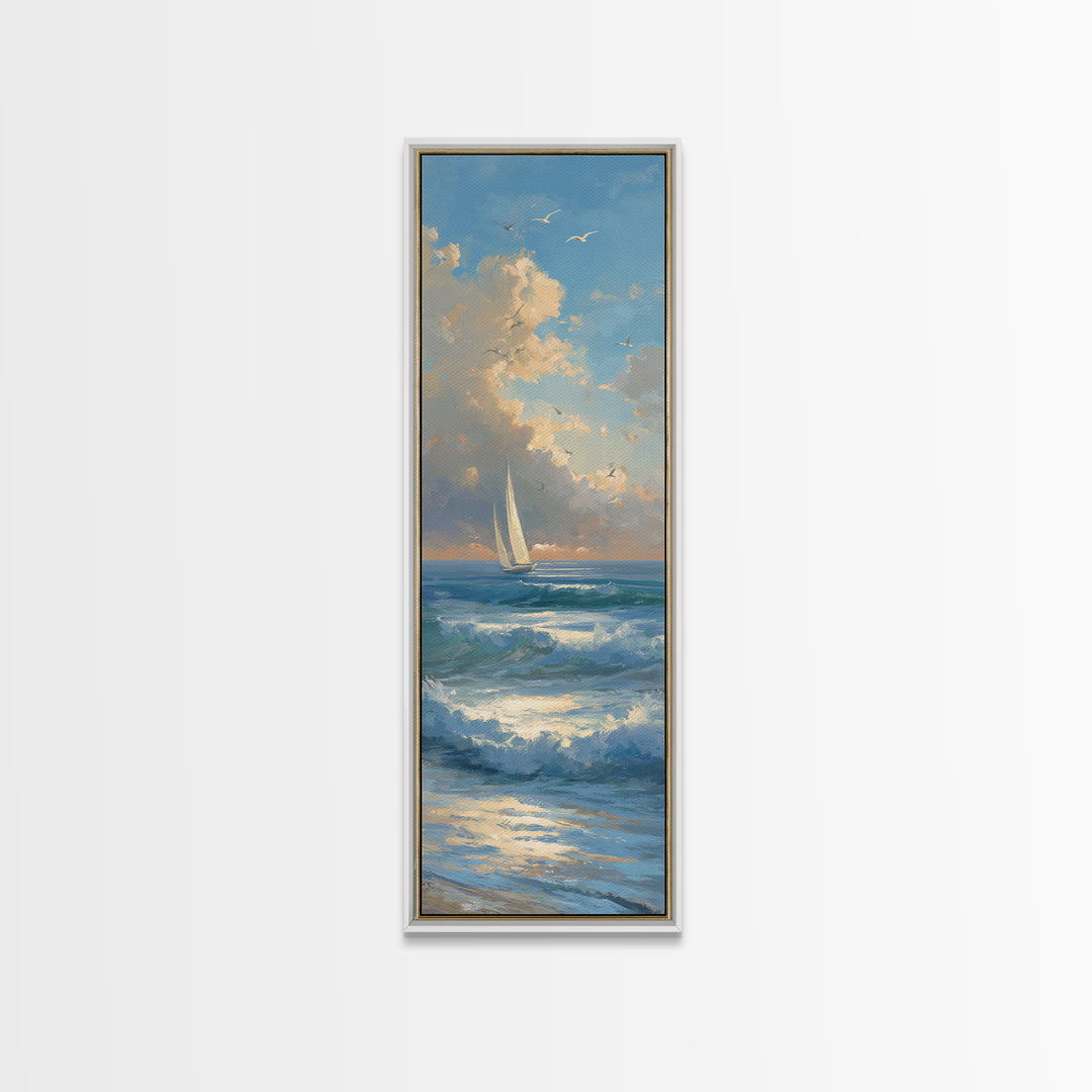 Honeymoon Coastal Sunset Canvas Print, Wedding Art, Unique Wedding Gift, Living Room Decor, Fine Art, Romance, Wall Decor, WED-1x3-5