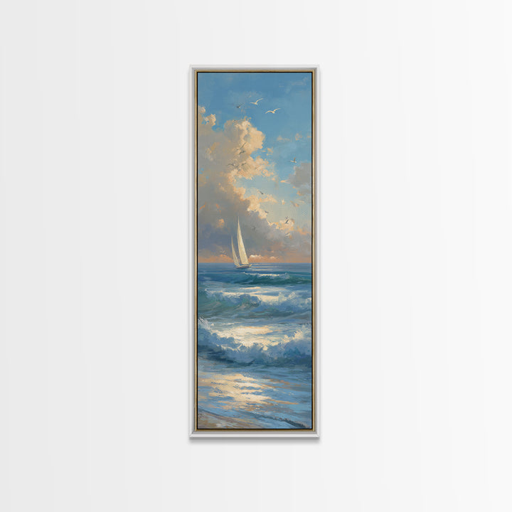 Honeymoon Coastal Sunset Canvas Print, Wedding Art, Unique Wedding Gift, Living Room Decor, Fine Art, Romance, Wall Decor, WED-1x3-5