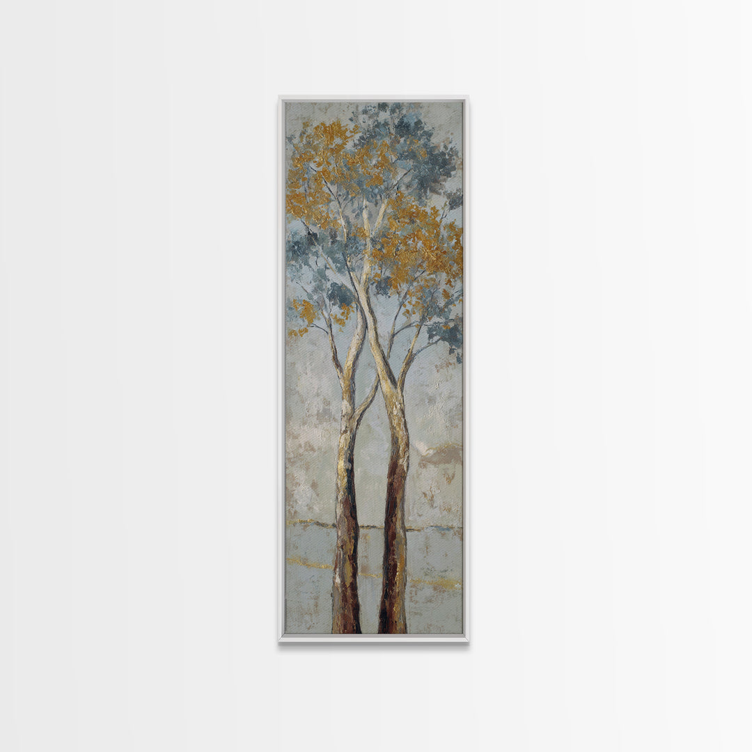 Two Intertwined Trees as Symbolic Artwork Canvas Print, Wedding Art, Wedding, Living Room Decor, Romance, Wedding Guestbook, WED-1x3-59