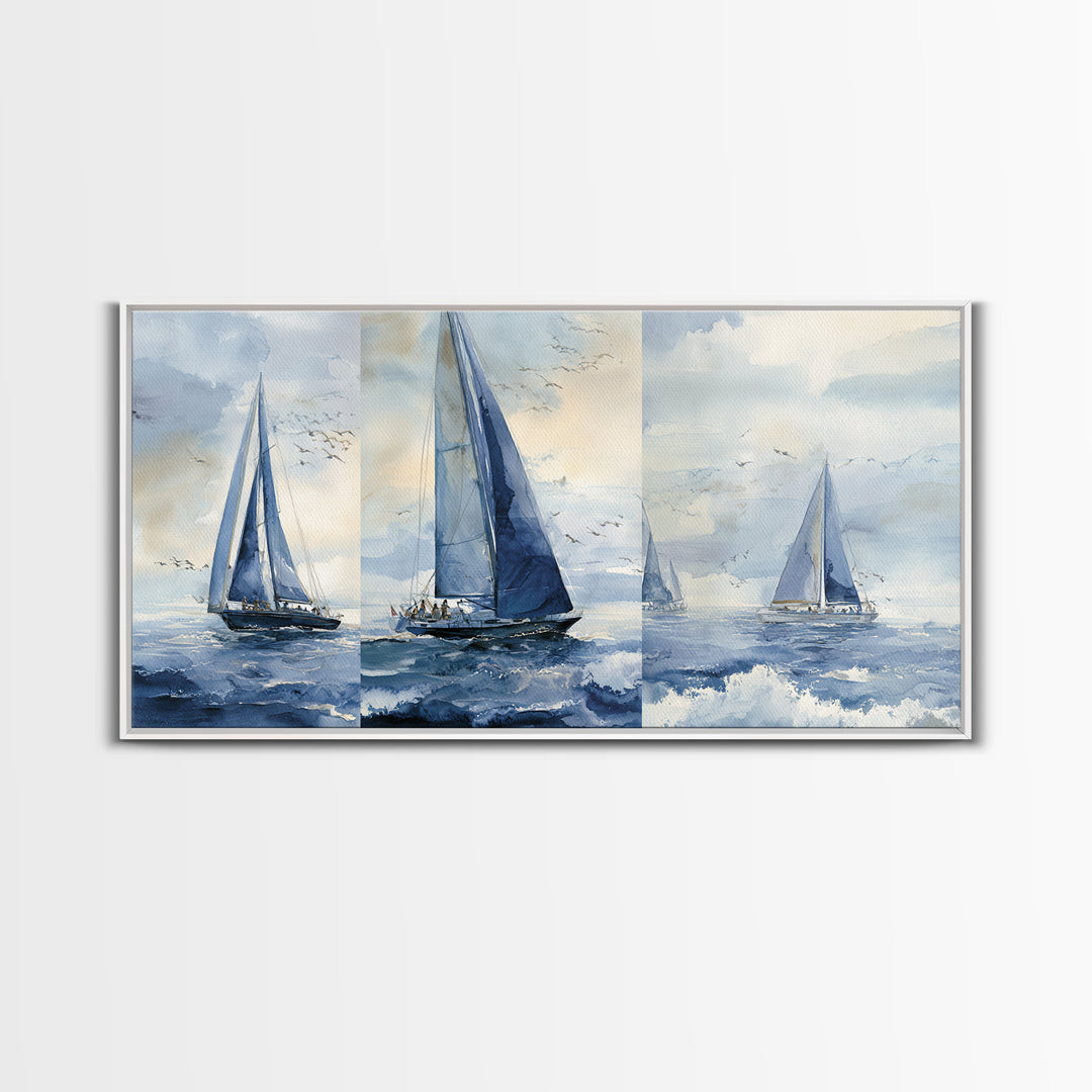 Honeymoon Coastal Sunset Framed Canvas Print, Wedding Art, Statement Artwork, Living Room Decor, Romance, Custom Portrait, WED-2x1-13