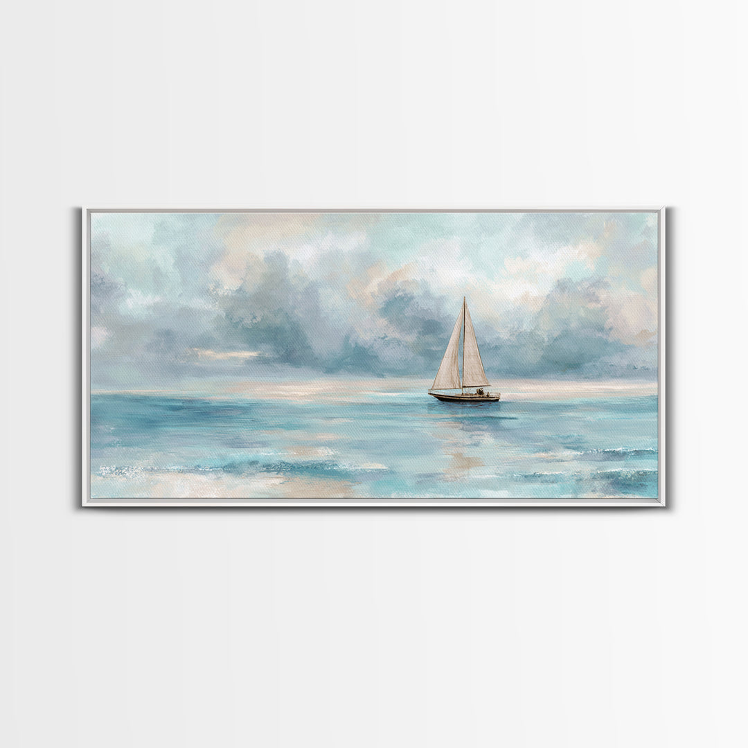 Honeymoon Coastal Sunset Framed Canvas Print, Wedding Art, Wedding Dress, Living Room Decor, Fine Art, Romance, Jewish Art, WED-2x1-85