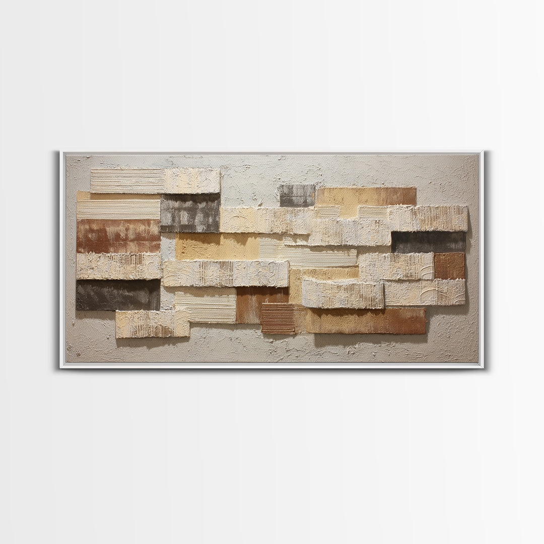 Lace Pattern Ivory Abstraction Framed Canvas Print, Wedding Art, Rustic Wedding, Living Room Decor, Abstract Art, Romance, WED-2x1-87