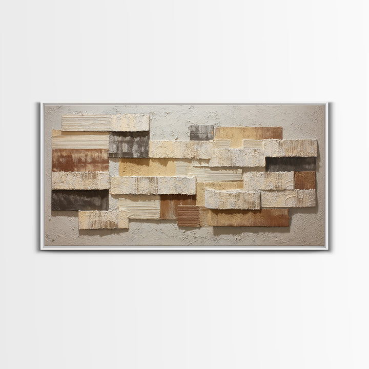 Lace Pattern Ivory Abstraction Framed Canvas Print, Wedding Art, Rustic Wedding, Living Room Decor, Abstract Art, Romance, WED-2x1-87