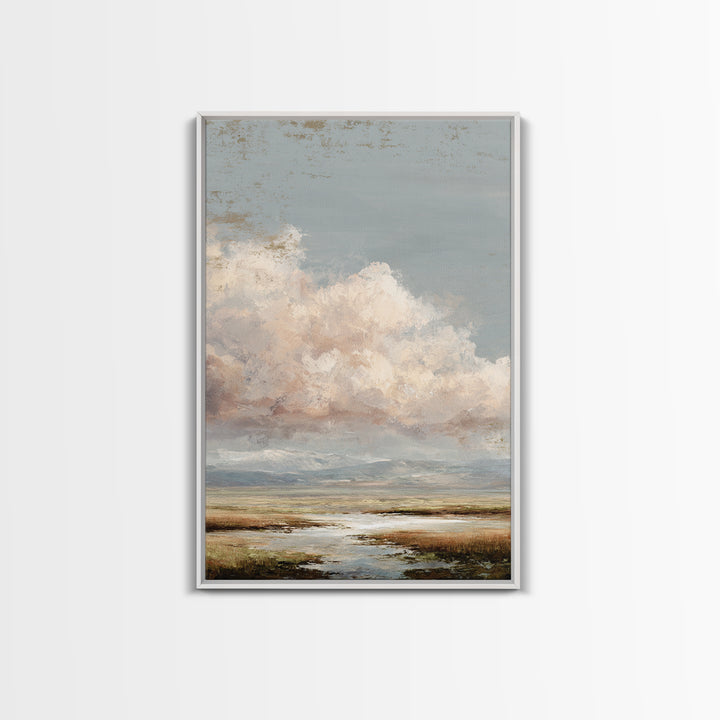 Blush Cloudscape with Dreamy Atmosphere Canvas Print, Wedding Art, Personalized Wedding, Living Room Decor, Fine Art, Romance, WED-2x3-23