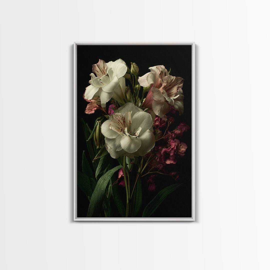 Classic Church Bells and Flowers Without Interior Framed Canvas Print, Wedding Art, Home Decor, Living Room Decor, Romance, WED-2x3-26