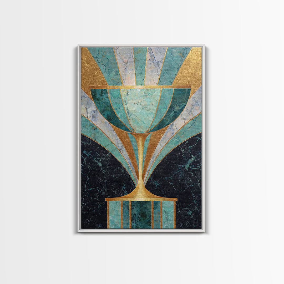 Champagne Coupe Tower Framed Canvas Print, Wedding Art, Contemporary Art, Living Room Decor, Oil Painting, Romance, Custom Art, WED-2x3-53