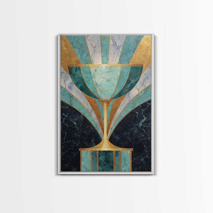 Champagne Coupe Tower Framed Canvas Print, Wedding Art, Contemporary Art, Living Room Decor, Oil Painting, Romance, Custom Art, WED-2x3-53