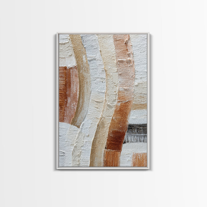 Bridal Veil Texture Abstract Framed Canvas Print, Wedding Art, Boho Decor, Living Room Decor, Abstract Art, Romance, Art Print, WED-2x3-63