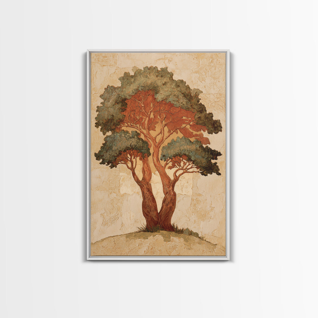 Two Intertwined Trees as Symbolic Artwork Canvas Print, Wedding Art, Custom Wedding Gift, Living Room Decor, Fine Art, Romance, WED-2x3-7