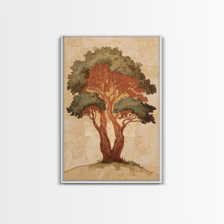 Two Intertwined Trees as Symbolic Artwork Canvas Print, Wedding Art, Custom Wedding Gift, Living Room Decor, Fine Art, Romance, WED-2x3-7
