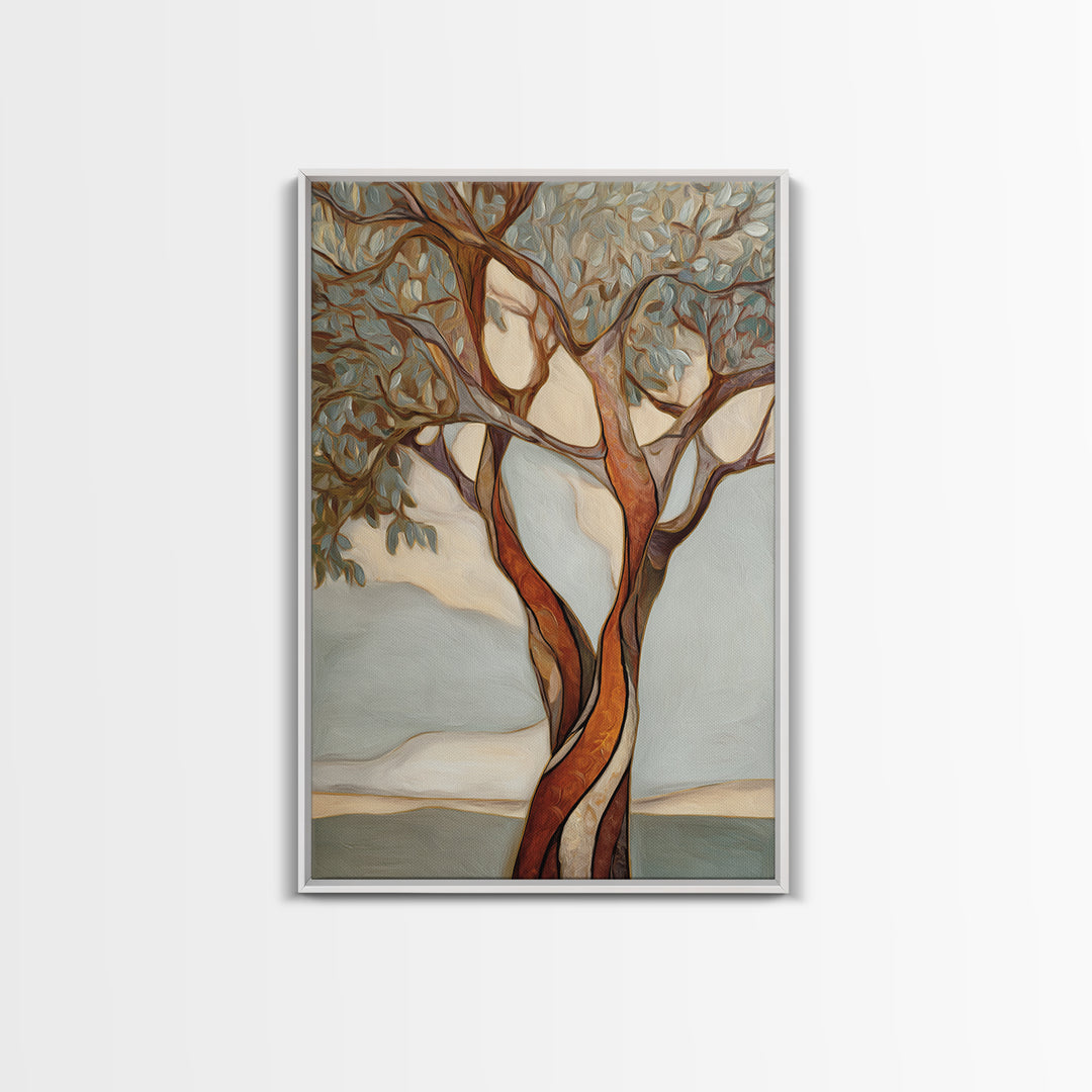 Two Intertwined Trees as Symbolic Artwork Canvas Print, Wedding Art, Fine Art Print, Living Room Decor, Fine Art, Romance, WED-2x3-79