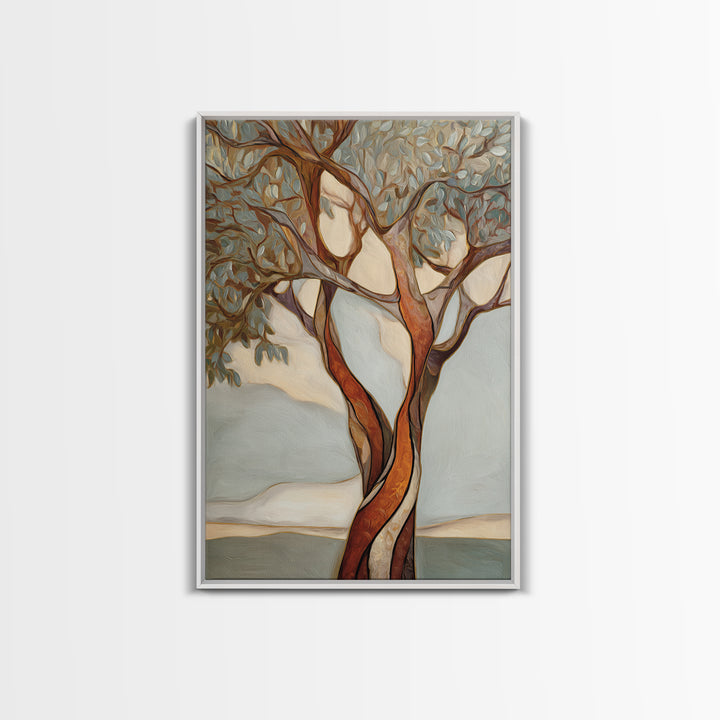 Two Intertwined Trees as Symbolic Artwork Canvas Print, Wedding Art, Fine Art Print, Living Room Decor, Fine Art, Romance, WED-2x3-79