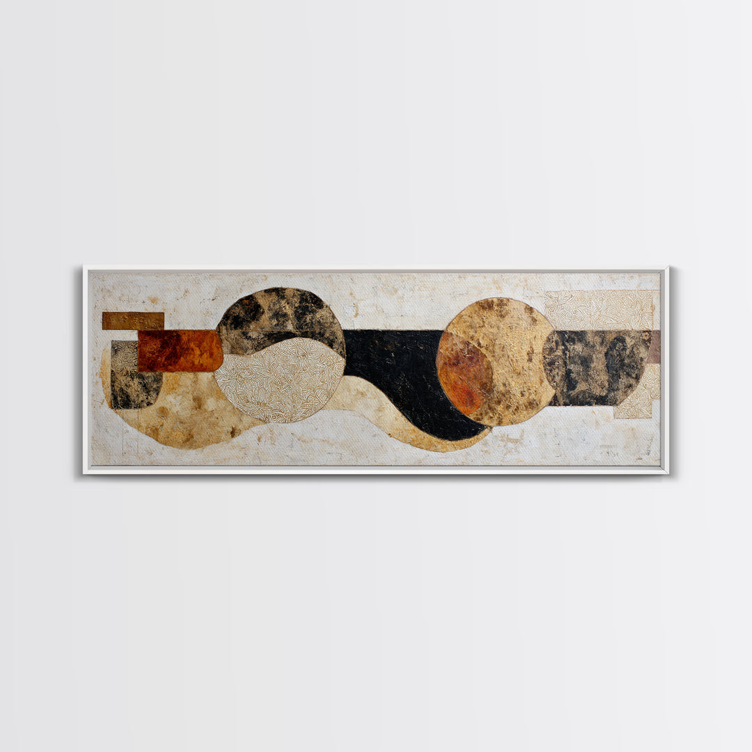 Lace Pattern Ivory Abstraction Framed Canvas Print, Wedding Art, Textured Painting, Living Room Decor, Abstract Art, Romance, WED-3x1-59