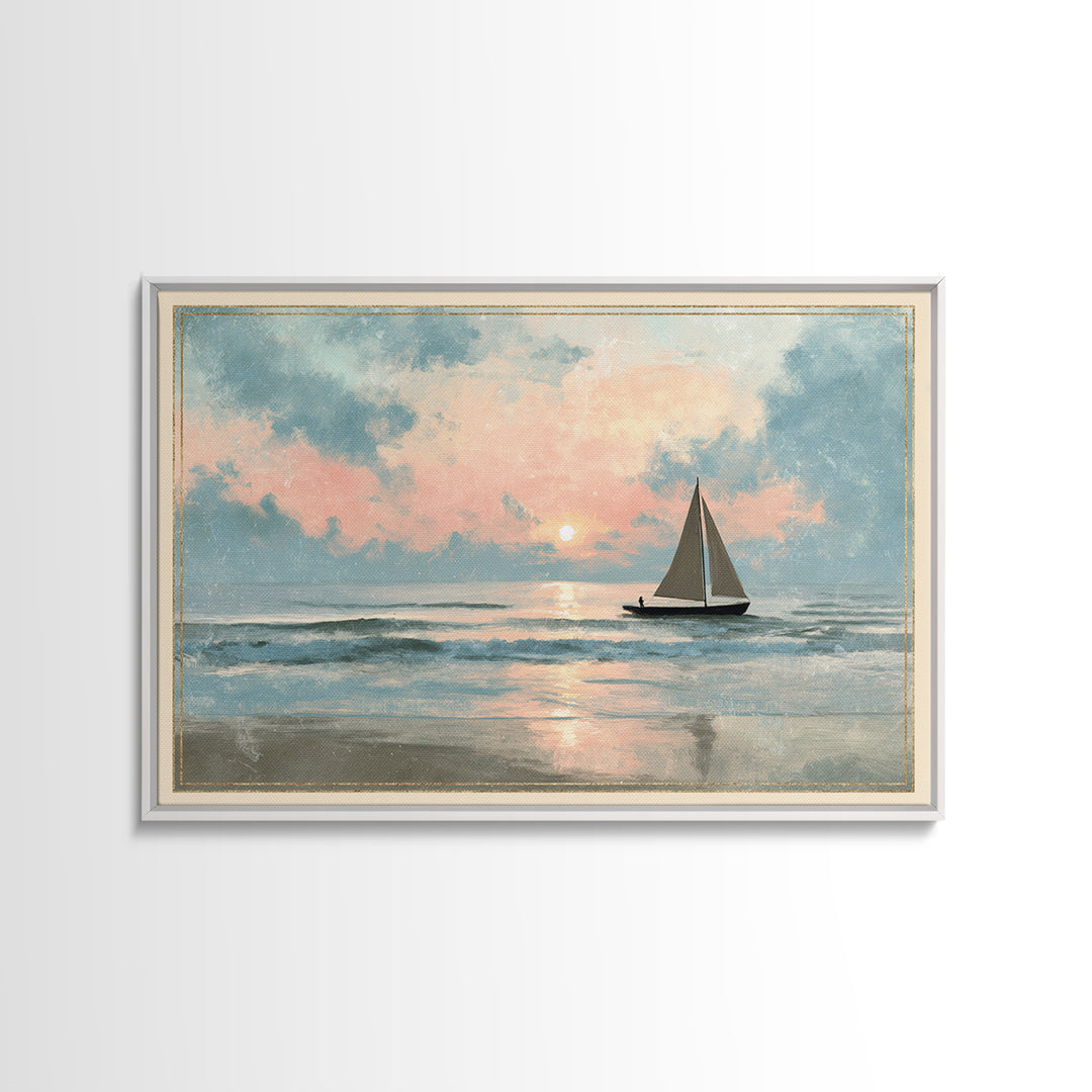 Honeymoon Coastal Sunset Canvas Print, Wedding Art, Printable Art, Living Room Decor, Fine Art, Romance, Beach Wedding, WED-3x2-21
