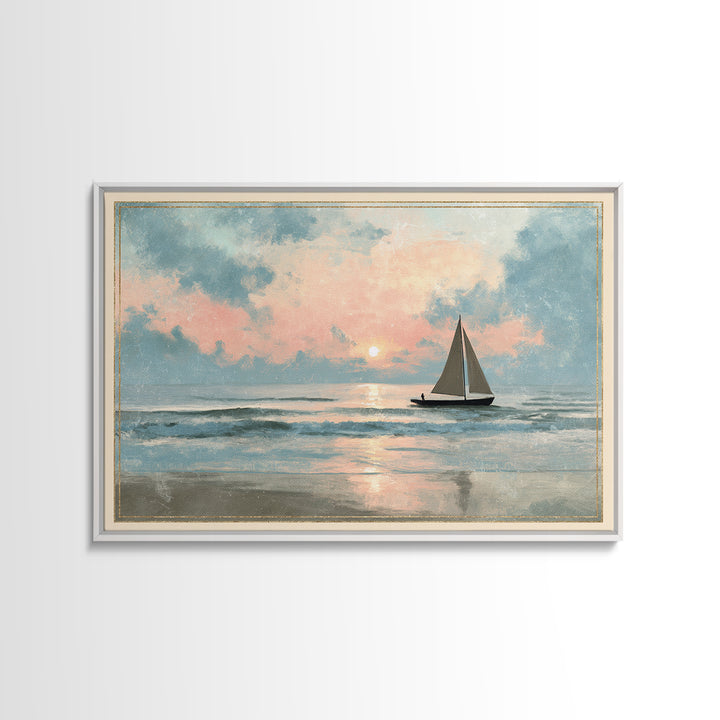 Honeymoon Coastal Sunset Canvas Print, Wedding Art, Printable Art, Living Room Decor, Fine Art, Romance, Beach Wedding, WED-3x2-21