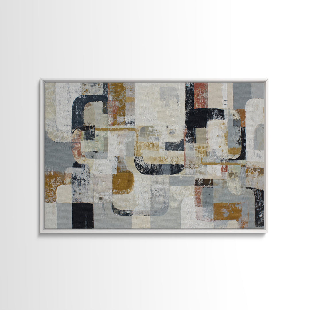 Lace Pattern Ivory Abstraction Framed Canvas Print, Wedding Art, Wedding Guest Book, Living Room Decor, Fine Art, Romance, WED-3x2-23