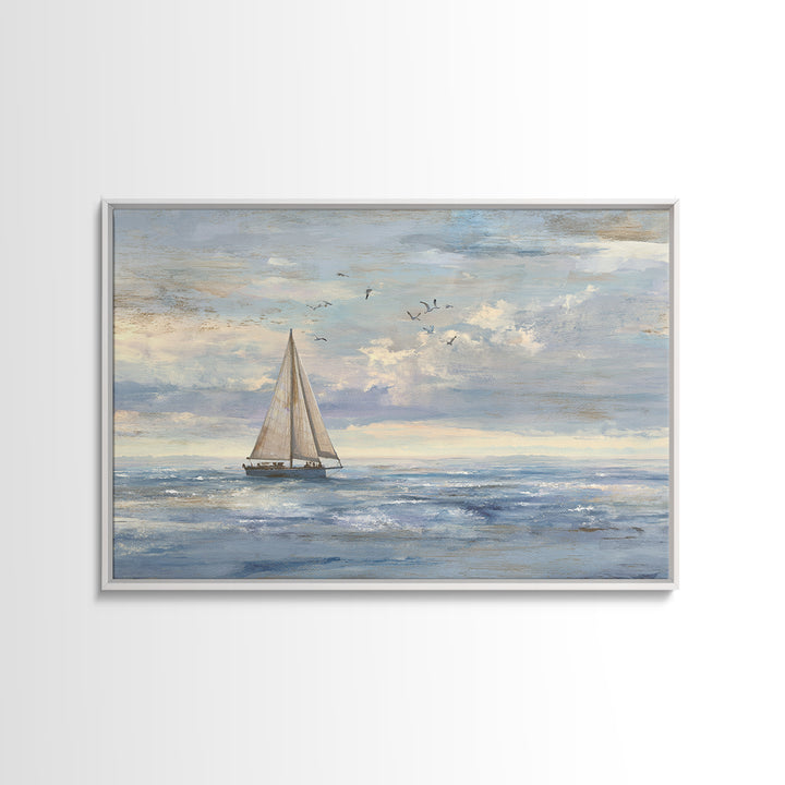 Honeymoon Coastal Sunset Framed Canvas Print, Wedding Art, Jewish Art, Living Room Decor, Romance, Personalized Wedding, WED-3x2-45