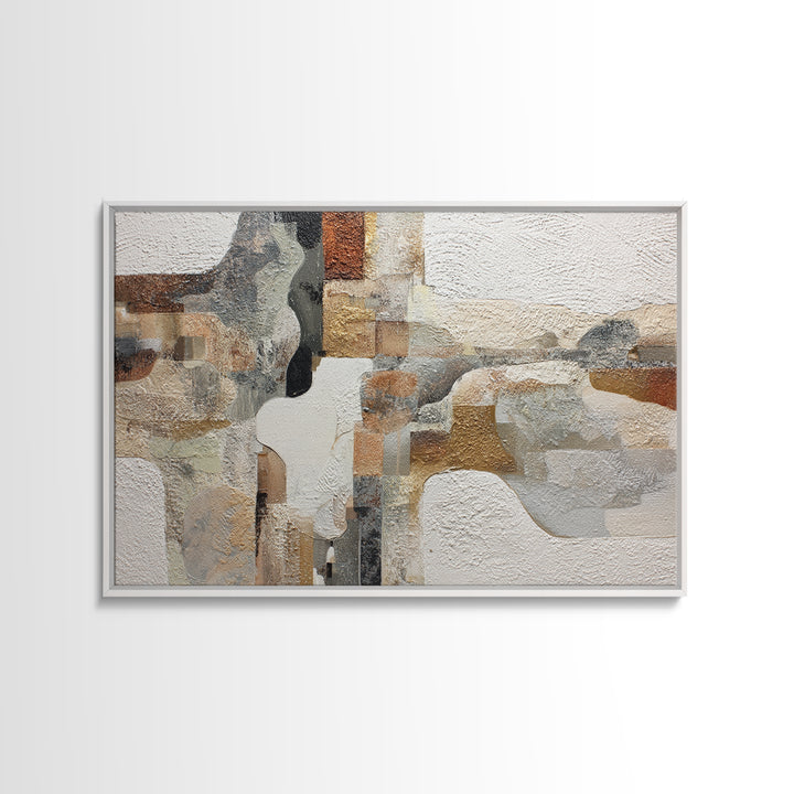 Lace Pattern Ivory Abstraction Framed Canvas Print, Wedding Art, Wedding Poster, Living Room Decor, Fine Art, Romance, WED-3x2-47