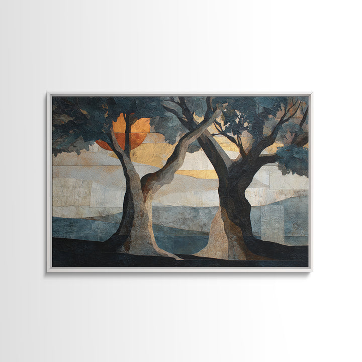 Two Swans Forming a Heart on Dark Canvas Print, Wedding Art, Custom Painting, Living Room Decor, Romance, Wedding Reception, WED-3x2-54