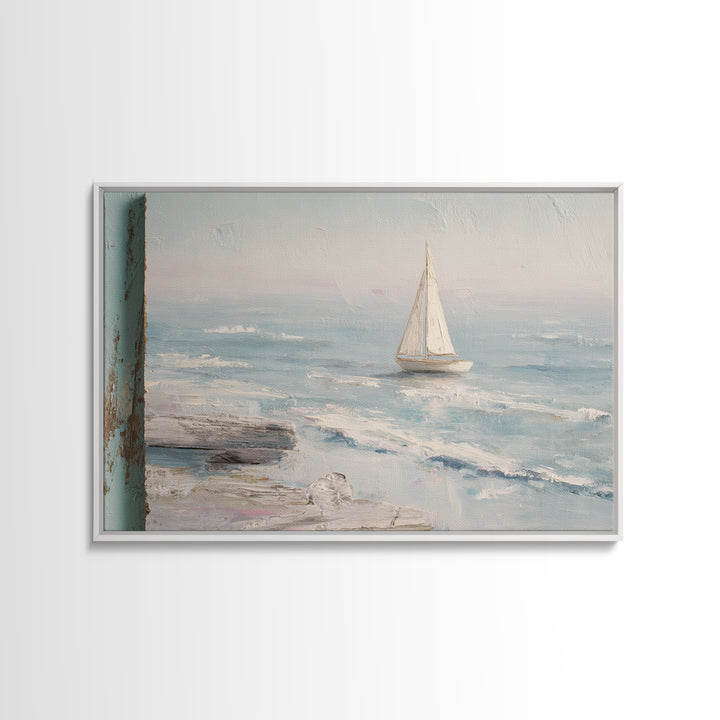Honeymoon Coastal Sunset Framed Canvas Print, Wedding Art, Jewish Art, Living Room Decor, Romance, Personalized Wedding, WED-3x2-69