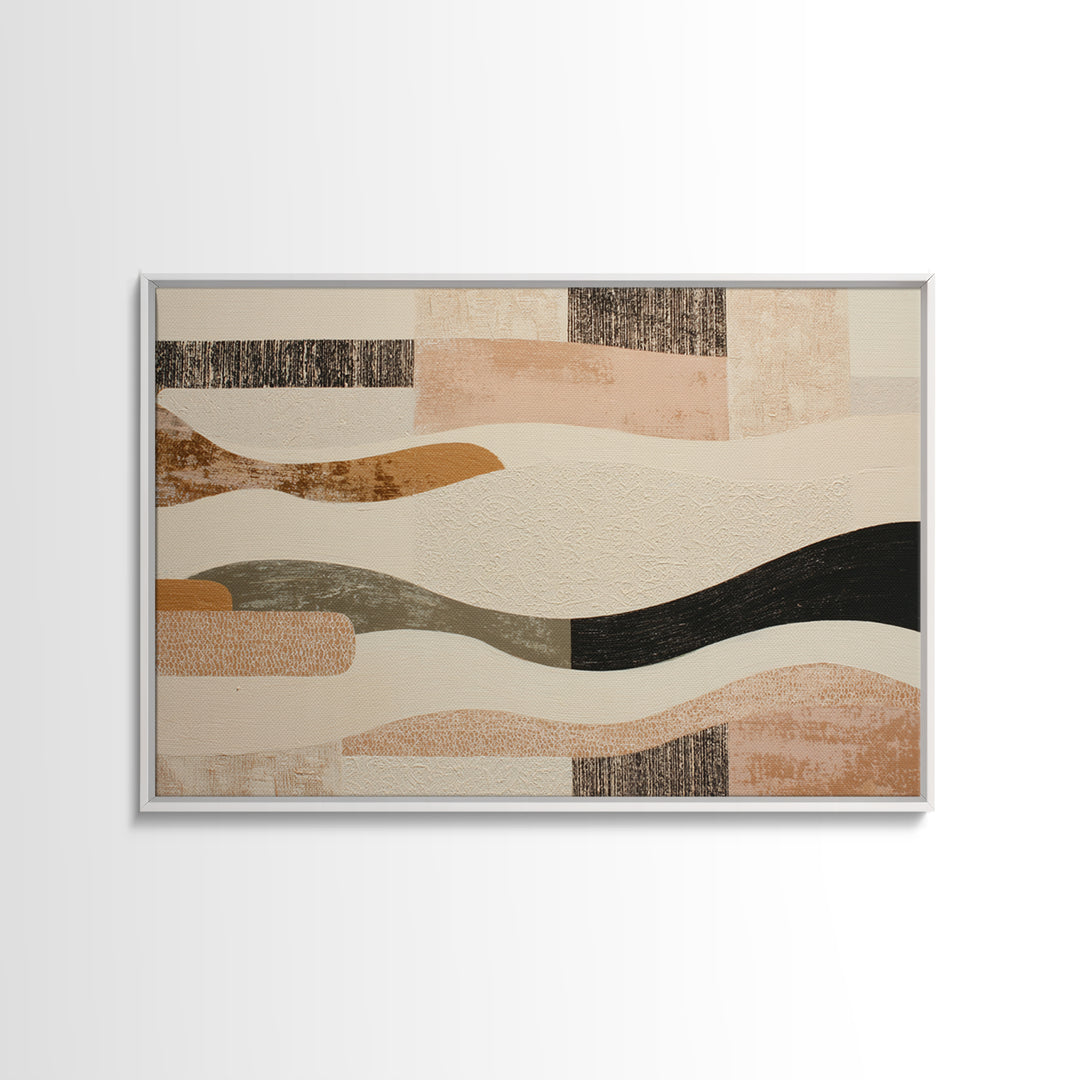 Lace Pattern Ivory Abstraction Framed Canvas Print, Wedding Art, Wedding Sign, Living Room Decor, Abstract Art, Romance, WED-3x2-71