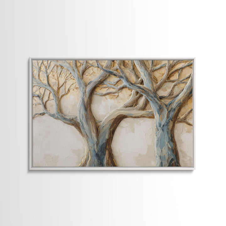 Two Intertwined Trees as Symbolic Artwork Canvas Print, Wedding Art, Custom Wedding, Living Room Decor, Fine Art, Romance, WED-3x2-75