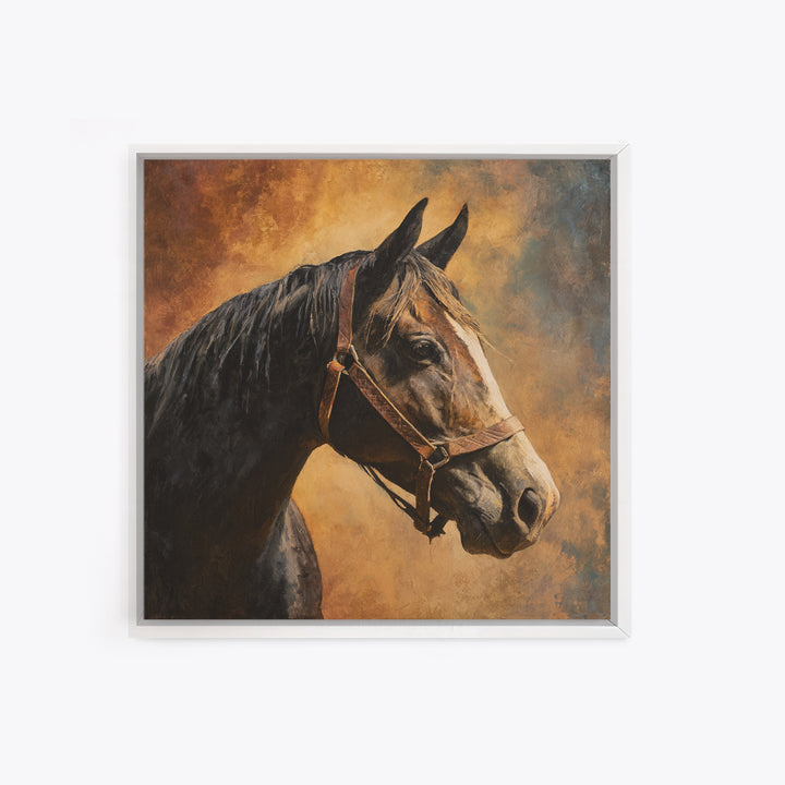 Wagon Wheel and Desert Sunset Framed Canvas Print, Western Art, Western Home Decor, Southwestern Decor, Oil Painting, Frontier, WES-1x1-68