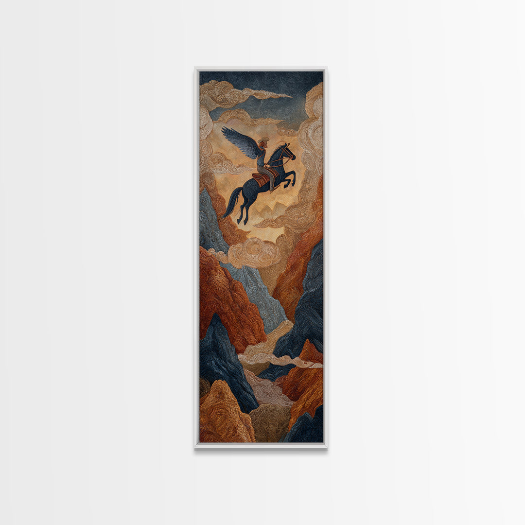 Eagle Flying Above Mountain Ridge Canvas Print, Western Art, Printable Art, Southwestern Decor, Frontier, Western Home Decor, WES-1x3-25