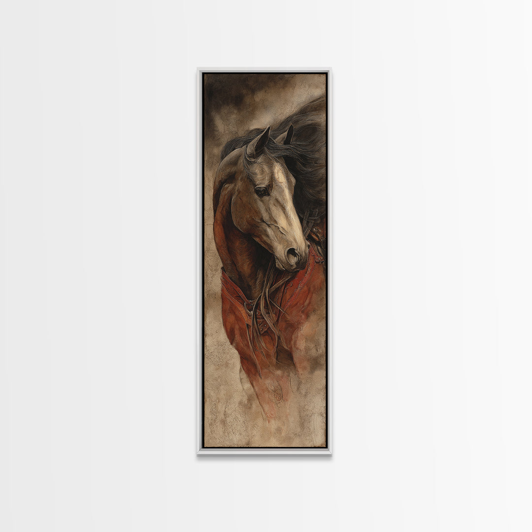 Cowboy Campfire under Starry Sky Canvas Print, Western Art, Western Wall Decor, Southwestern Decor, Fine Art, Frontier, WES-1x3-26