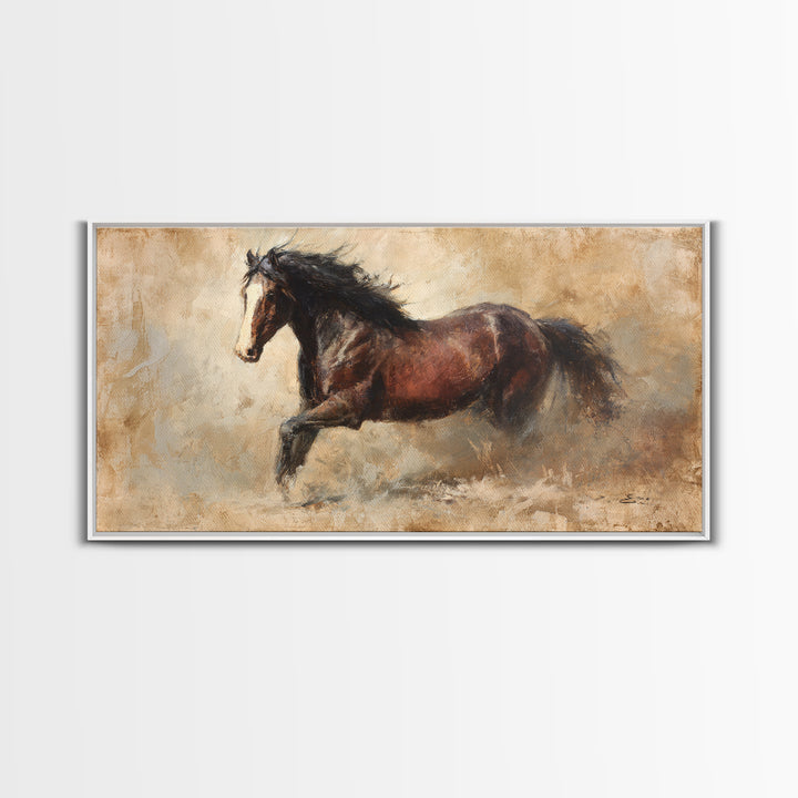 Wagon Wheel and Desert Sunset Framed Canvas Print, Western Art, Fine Art Print, Southwestern Decor, Fine Art, Frontier, WES-2x1-16