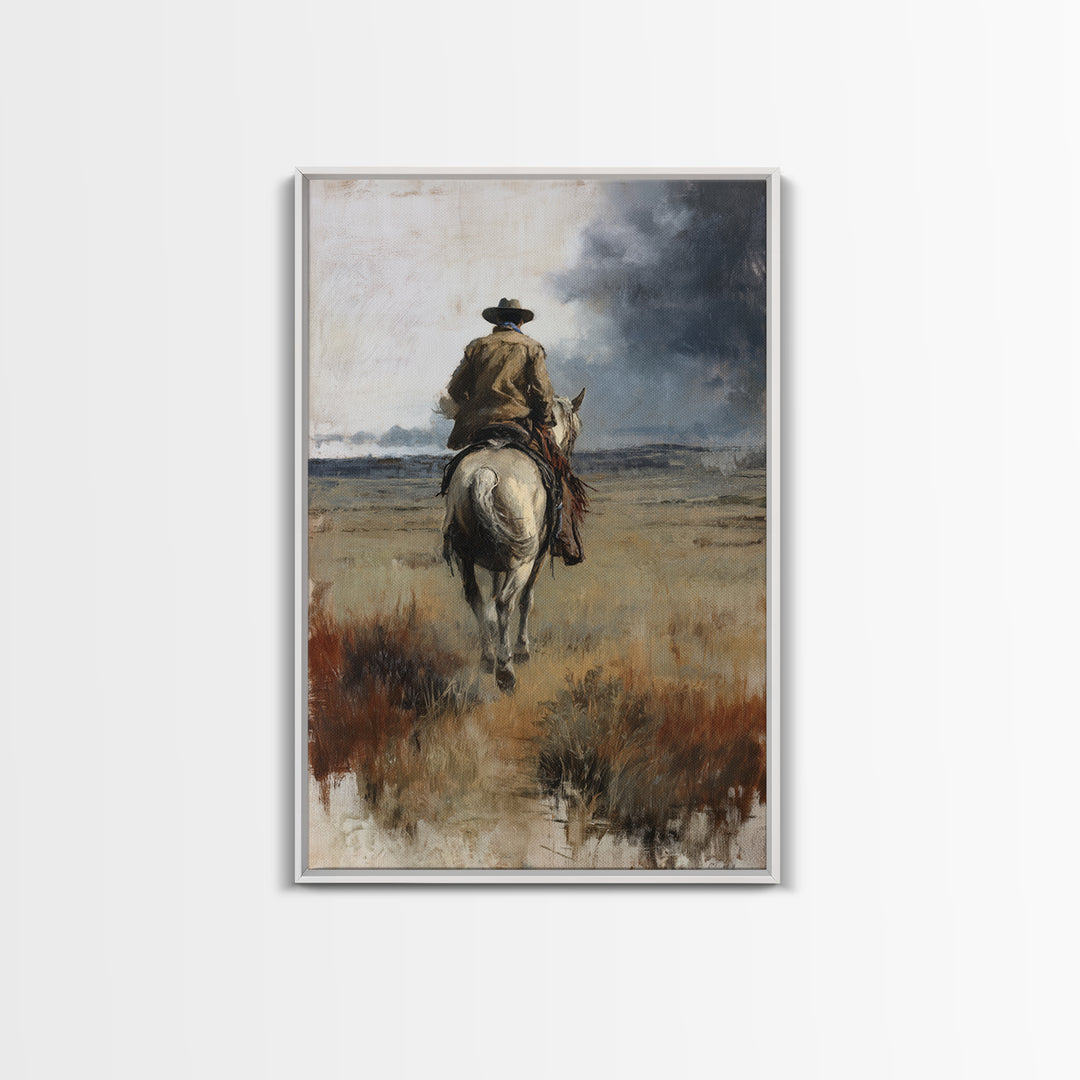 Train Crossing Western Plains Canvas Print, Western Art, Minimalist Wall Art, Southwestern Decor, Fine Art, Frontier, WES-2x3-79