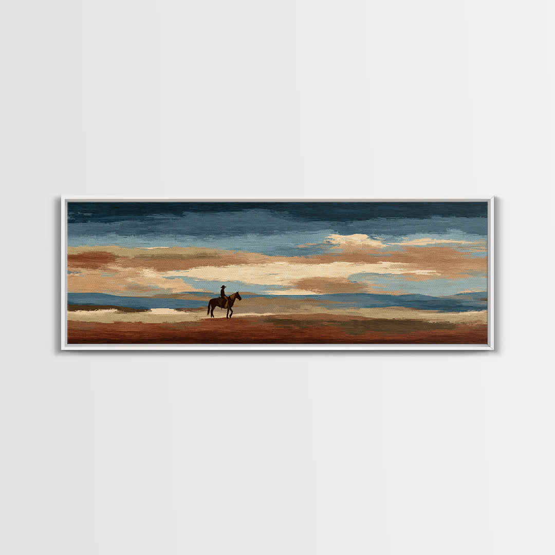 Southwestern Blanket Pattern Framed Canvas Print, Western Art, Western Wall Decor, Southwestern Decor, Fine Art, Frontier, WES-3x1-81