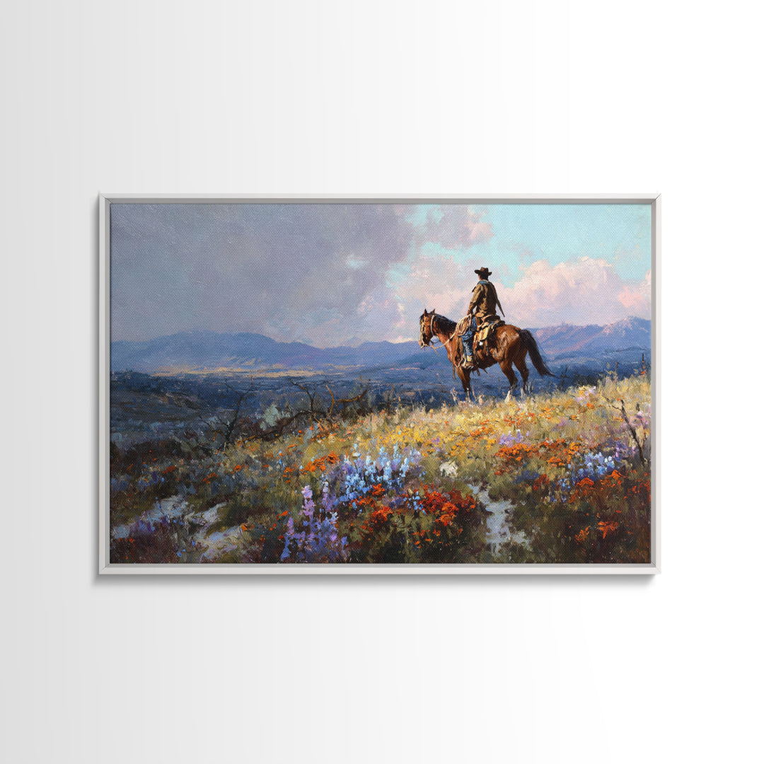 Sun Bleached Ranch Gate Framed Canvas Print, Western Art, Statement Artwork, Southwestern Decor, Fine Art, Frontier, Painting, WES-3x2-19